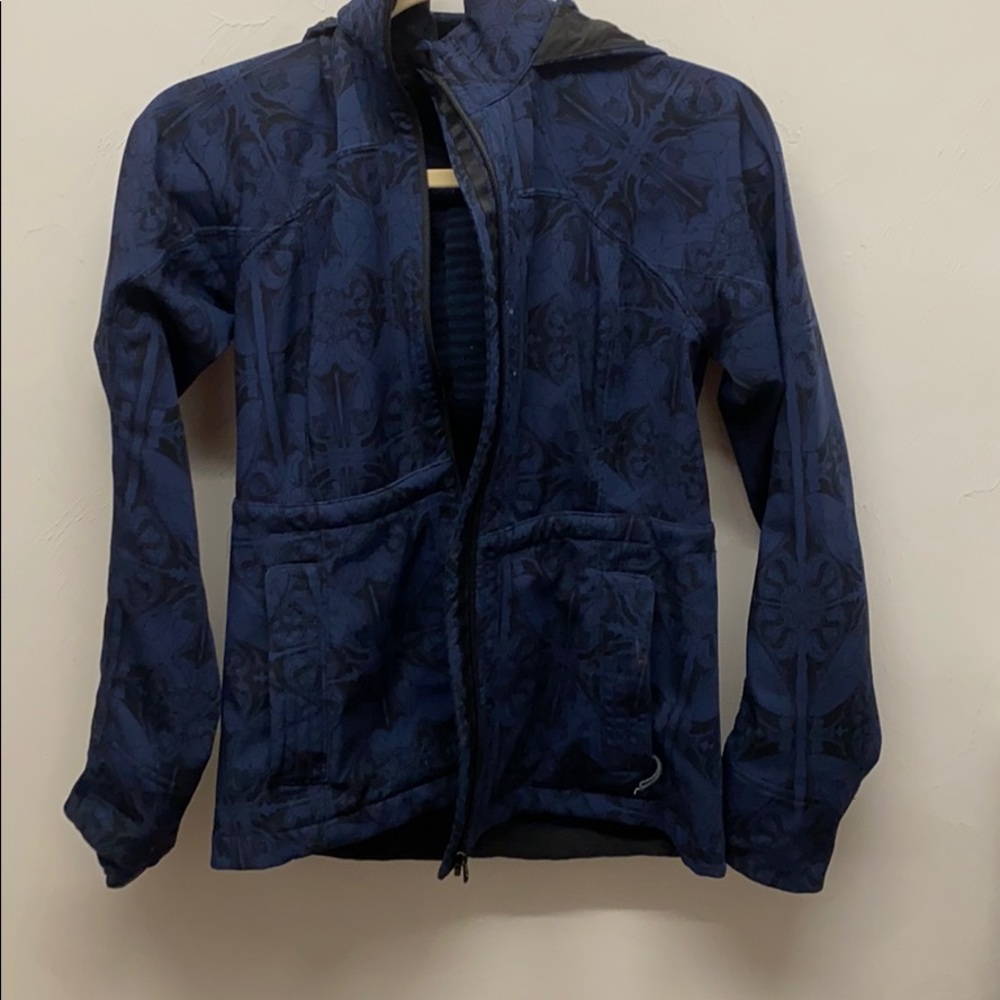 Lululemon Flowered Navy Patterned Jacket - image 1